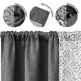 thumbnail image 2 of Mainstays Metallic Blackout Curtains and Sheers Set, 4 Panels, Soothing Gray, 27.5" W x 84” L, 2 of 6
