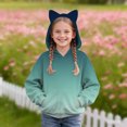 thumbnail image 2 of XXWXYD Girls Cat Ear Hoodie Kids Cute Fashion Fleece Hooded Sweatshirt with Pocket Casual Trendy Oversized Long Sleeve Jacket Cute Toddler Girl Hooded Sweatshirt, 2 of 4