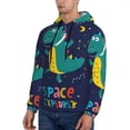 thumbnail image 2 of Bingfone Dinosau Space Explorer Men'S Drawstring Hoodie Long Sleeve Pocket Sweatshirts-Large, 2 of 9