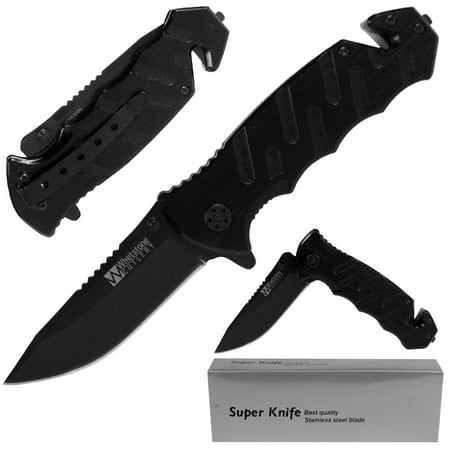 Air Force Rescue Knife - Tough Rescue Tactical Folding Pocket Knife by Whetstone