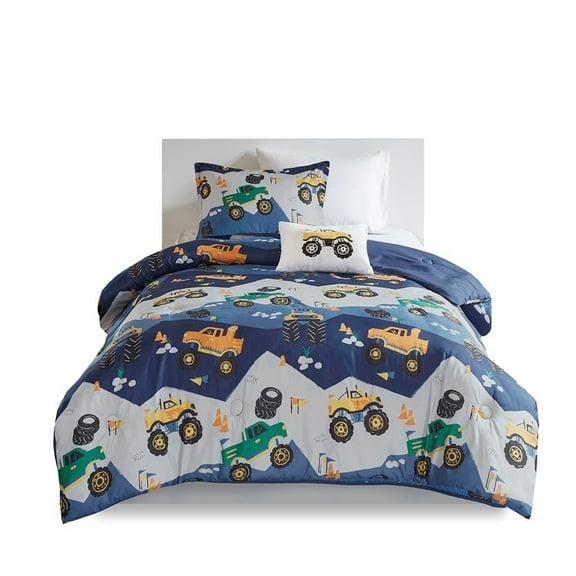 Gracie Mills Cynara Monster Truck Printed Comforter Set - GRACE-11770