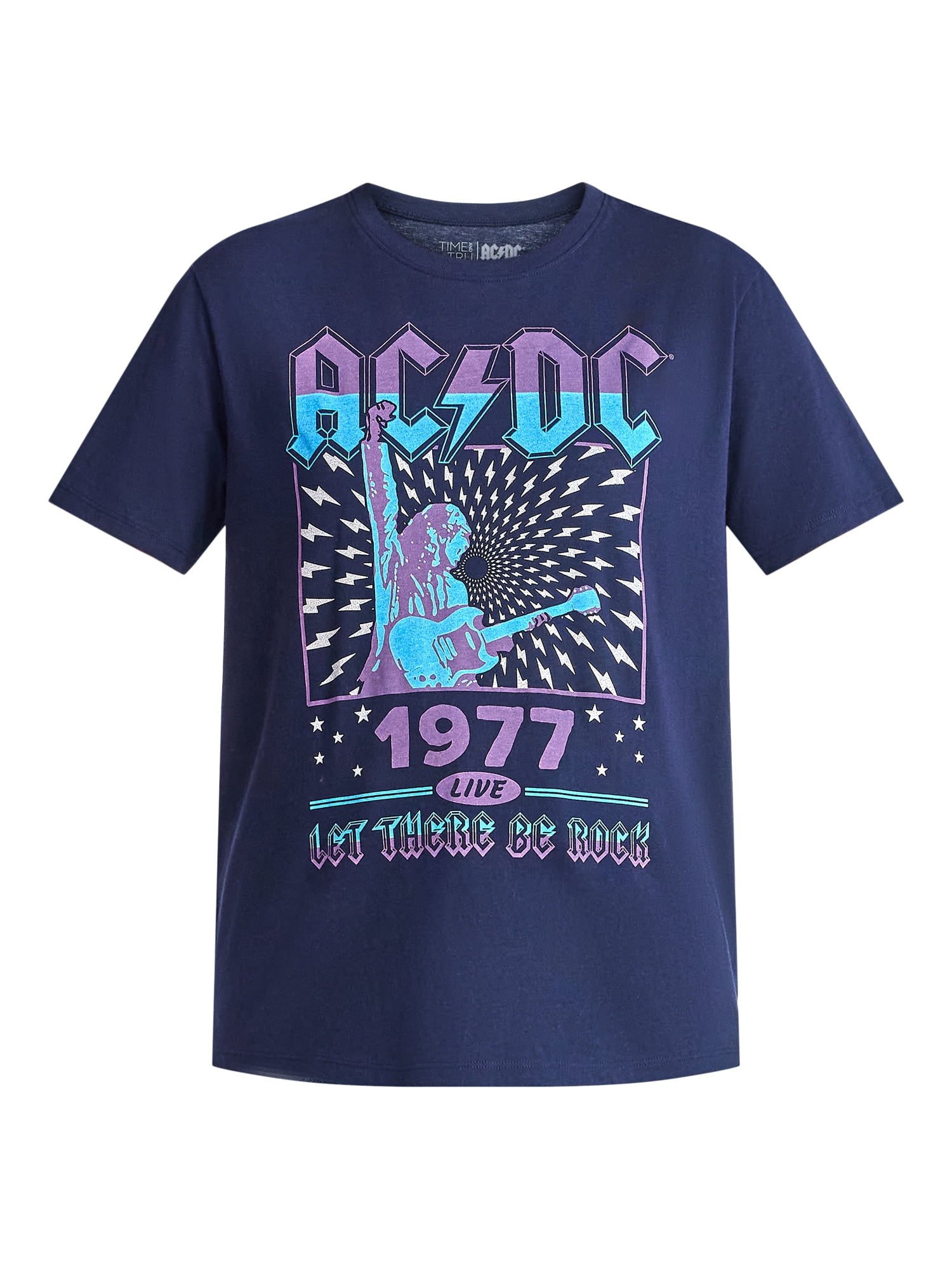 Time and Tru Women's AC/DC Graphic Tee, Sizes S-XXXL