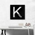 thumbnail image 2 of ARTCANVAS Classy Black White Marble Alphabet Letter K Canvas Art Print - Size: 18" x 18" (0.75" Deep), 2 of 9
