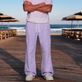thumbnail image 5 of Delconic Mens Basic Lounge Pants Drawstring Elastic Waist Straight Leg Full Length Sweatpants with Two Side Pockets Light Purple XL, 5 of 7