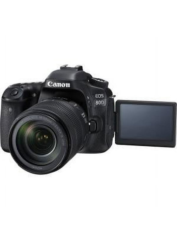 Canon Black EOS 80D Digital SLR Camera with 24.2 Megapixels and 18-135mm Lens Included