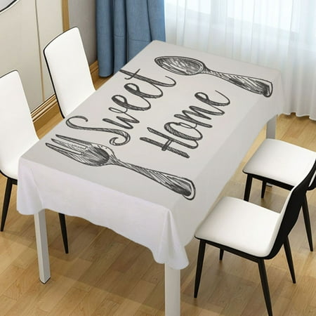 

Ryvnso Art Sweet Home Rectangle Table Cloth Tablecover Dinning Tablecloth 54 x72