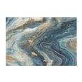 thumbnail image 2 of Bathroom Plush Absorbent Mat Single Square Pad 16x24Inches Bath Mat Fluffy Suitable For Bathroom Toilet Living Room Absorb Water Non-Slip Durable Blue Marble Pattern, 2 of 9