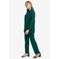 thumbnail image 2 of Jessica London Women's Plus Size Ponte Split Neck 2-Piece Set, 2 of 4
