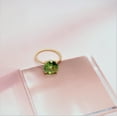 thumbnail image 3 of Bellitia Jewelry 18K Gold Plated Sterling Silver Colored AAAAA Zirconia Stones Propose Engagement Ring, Simulated Green Peridot/Purple Amethyst/Pink Tourmaline/Blue Topaz Wedding Bands for Women, 3 of 7