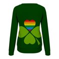 thumbnail image 5 of Pompotops Chandail en Molleton Classique à Manches Longues Col Rond Imprimé St. Patrick pour Femmes en Solde, 5 of 5
