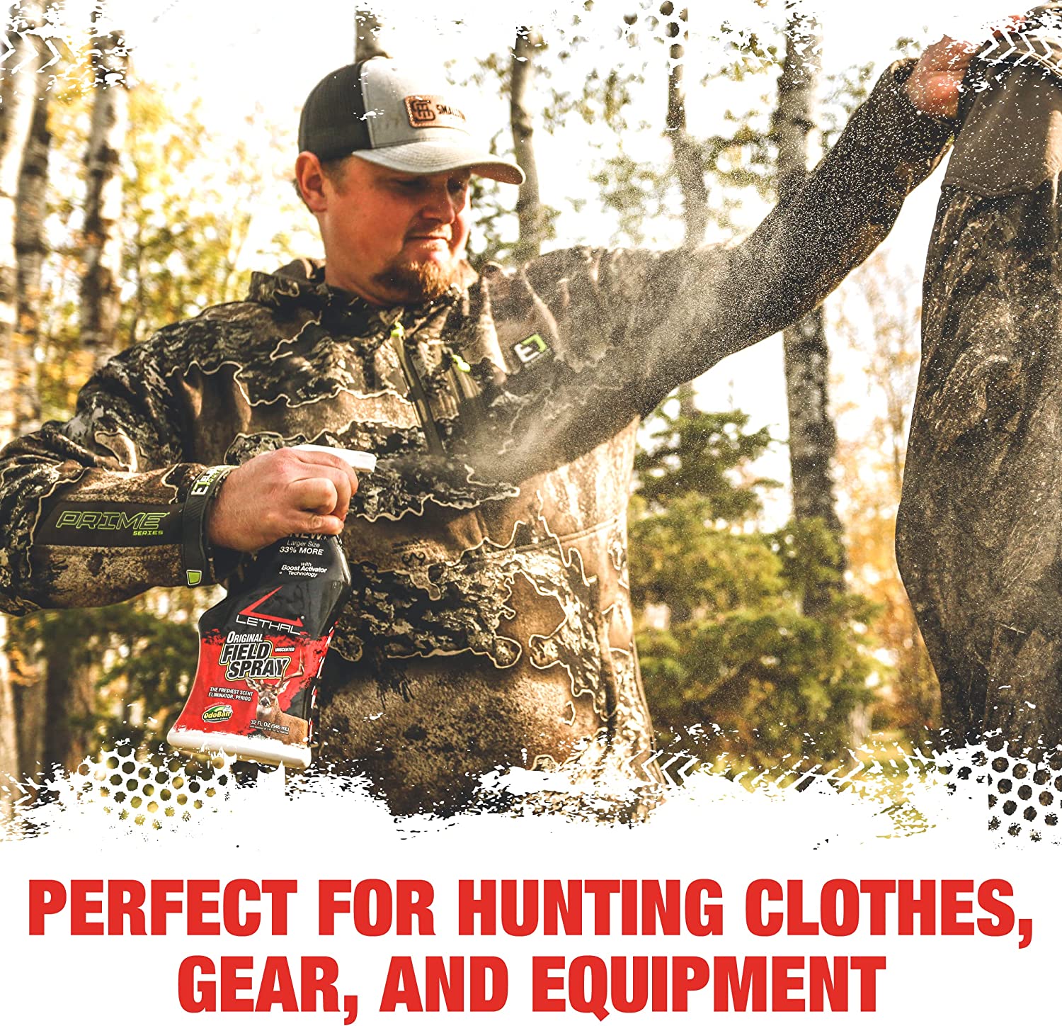 LETHAL Original Field Spray with Human Scent Eliminating Agent for Hunting Clothes, Gear and Equipment, Unscented, 32 Ounce Spray 2-Pack