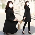 thumbnail image 2 of WomensSingle-breastedTrenchCoatOversizeLongSleeveCoatWithPocketGiftForChristmasBirthdayNewYear, 2 of 5