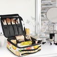 thumbnail image 5 of FORMRS Travel Makeup Bag Large Capacity Train Case Cosmetic Organizer with Adjustable Dividers, Candy Lemon, 5 of 8