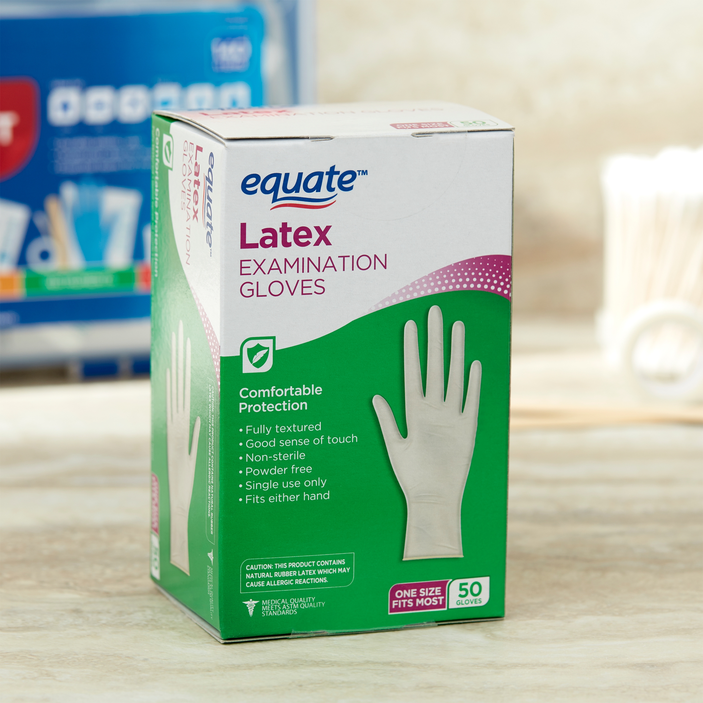 Equate Latex Examination Gloves, 50 Count - image 2 of 10