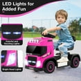 thumbnail image 5 of Gymax 6V Kids Electric Ride-on Truck Battery Powered Ride-on Toy w/ LED Lights Rose Red, 5 of 10