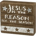 thumbnail image 1 of Primitives by Kathy Slat Box Sign, Jesus is The Reason for The Season, 1 of 4