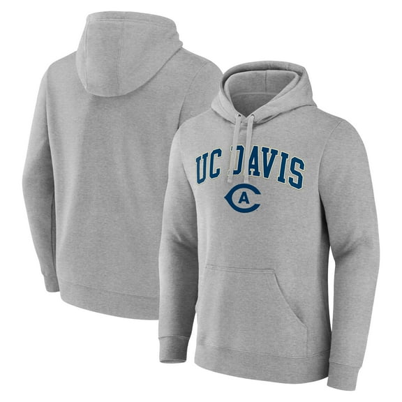 Men's Gray UC Davis Aggies Campus Pullover Hoodie