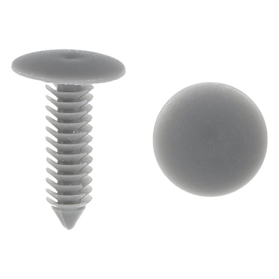 Unique Bargains 50Pcs Gray Plastic Door Bumper Retainer Clips Rivets for 7mm Dia Hole