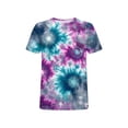thumbnail image 5 of Yaoyar Men's Tie Dye Shirt Funny Rainbow Psychedelic Graphic Short Sleeve Crewneck Casual T-Shirt Tops, 5 of 5