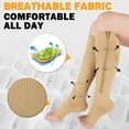 thumbnail image 3 of 2 Pairs Zipper Compression Socks for Women Men 15-25 mmHg Open Toe Knee High Support Socks, 3 of 7