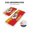 thumbnail image 4 of Juego de 2 alfombrillas de cocina de terciopelo de cristal con el logotipo del equipo de fútbol KC Chiefss, alfombrilla absorbente antideslizante para el hogar, el dormitorio y la cocina, 4 of 6