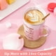 thumbnail image 4 of Taza de café ALBISS con estampado dorado de mármol rosa, 400 ml, con tapa y cuchara, 4 of 6