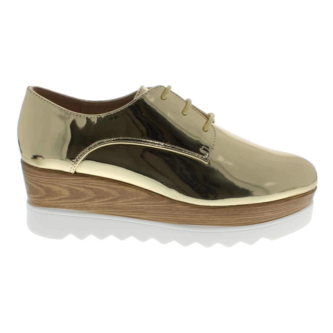 Moca High Platform Slip-On Women's Casual Faux Wood & Patent