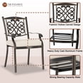 thumbnail image 5 of Mondawe Patio Dining Chair Outdoor Stacking Dining Armchair with Beige Cushion (Set of 4), 5 of 8