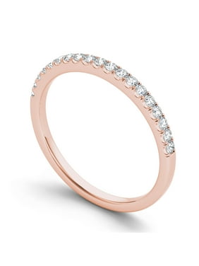 Fine Jewelry Com Imperial 1 4 Carat T W Diamond 14kt Rose Gold Wedding Band