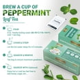 thumbnail image 3 of LeafLea 80 Peppermint Tea Bags, 100% Natural Peppermint Leaf, Light and Smooth Flavor, Caffeine-Free, Sugar-Free, Individually Wrapped, 3 of 17