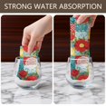 thumbnail image 6 of 2 Pcs Pioneer Flower Floral Print Pattern Kitchen Towels, Funny Microfiber Dish Towel Set, 18" X 26" Tea Towels, 6 of 6