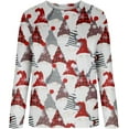 thumbnail image 3 of GHSDFBB Chandails de Noël pour Femmes Mode Loisirs Imprimé Graphique Manches Longues Hauts Mignons Chandail en Molleton Col Rond Cadeau de Noël, 3 of 5