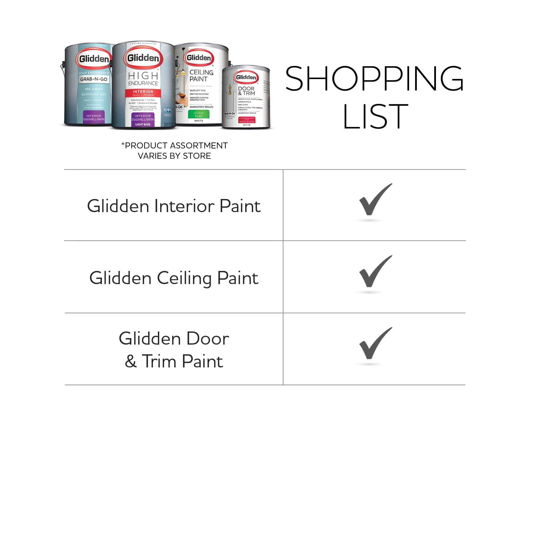 Glidden Ceiling Paint Grab N Go Interior Paint White Flat