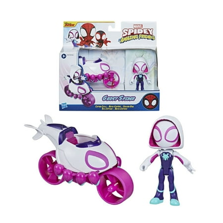Hasbro Marvel Spidey et ses incroyables amis figurine Spiderman Miles  Morales enfants jouets voiture fantôme-araignée noir Pather 4 pouces