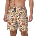 thumbnail image 1 of Balery Thanksgiving with Food Bañador para hombre, shorts de playa de secado rápido con entrepierna y forro de compresión-X-Large, 1 of 6