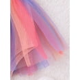 thumbnail image 6 of Bslissey Baby Girls Summer 2Pcs Outfits Ribbed Short Sleeve Gradient Tulle Skirt Hem Jumpsuit Newborn Infant Cute A-line Dress with Bow Headband 3M 6M 9M 12M 18M, 6 of 7