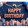 thumbnail image 4 of Colorful Theme Birthday Party Banner Gift Wraps Firework Design Balloon Background for Birthday Party Festive Occasion Celebration, 4 of 7
