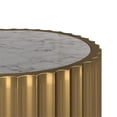 thumbnail image 3 of Marble Coffee Table with Gold Stainless Steel Base, 3 of 5