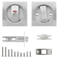 thumbnail image 2 of Pocket Door Lock with Indicator Light, Privacy Square Pocket Latch, 2 of 7