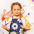 thumbnail image 3 of Pioneer Flower Floral Print Pattern Kids Aprons for Girls and Boys,Adjustable Neck Strap Toddler Aprons for Kids Cooking Baking, 3 of 7