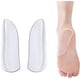 thumbnail image 4 of Cuña medial lateral del talón de silicona, 2 pares, universal, inserto adhesivo para zapatos para dolor de rodilla, piernas arqueadas, alineación de pies, 4 of 5