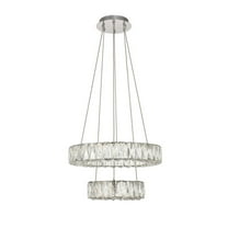 Monroe Integrated LED chip light Chrome Pendant Clear Royal Cut Crystal