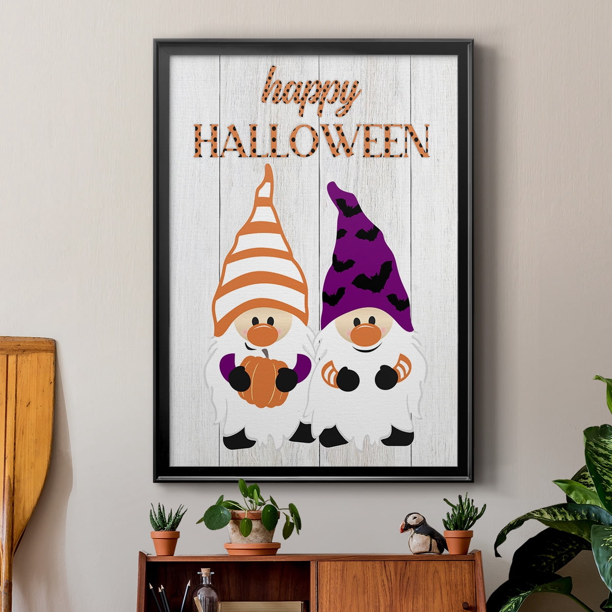 Halloween Gnomes Premium Framed Print - Ready to Hang