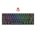 thumbnail image 2 of Teclado Mecánico de 61 Teclas, Teclado Intercambiable en Caliente, Luz Mixta, Accesorios de Oficina, Teclado para Juegos, Eje Negro y Rojo, 2 of 5