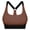 Brown, variant on Sports Bra for Women Seamless Workout Yoga Bra V-Neck Racerback Bralette For Fitness Training Comfortable Breathable Supportive Activewear Top Black 6