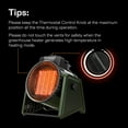 thumbnail image 5 of VIVOSUN Portable Greenhouse Heater with Adjustable Thermostat, 1500W/750W Electric Heater, 3 Modes for Fast Heating, Overheat Protection, Dustproof Design for Grow Tents, Patios & Outdoors, 5 of 8