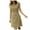 Khaki, variant on Admvng Womens Dresses Summer Temperament Solid Color Casual Cool Gentle Short Dress S-5XL
