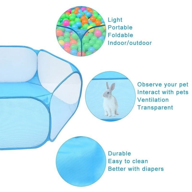 Dznils Pet Playpen, Portable Round Design with Steel Frame photo 6