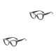 thumbnail image 2 of Qarigey 1 par de gafas de mujer con montura de PC, lentes de resina, reemplazo decorativo de cristal y elegante, adorno para gafas de Blanco 2piezas, 2 of 6