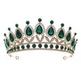 thumbnail image 1 of Bijoux de Mariage Haut de Gamme Luxe Léger Strass Rétro Demi-Cercle Couronne de Reine Accessoires pour Cheveux de Robe de Mariée Bijoux de Mariée, 1 of 7